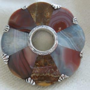 Scottish Silver & Agate Brooch, Pin