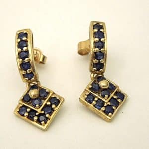 9ct Gold Sapphire Earrings