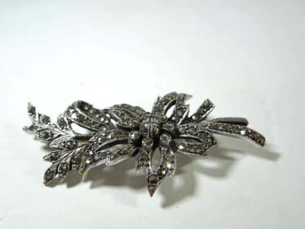 silver marcasite brooch