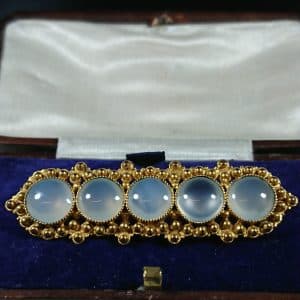 Antique genuine Moonstone brooch, pin