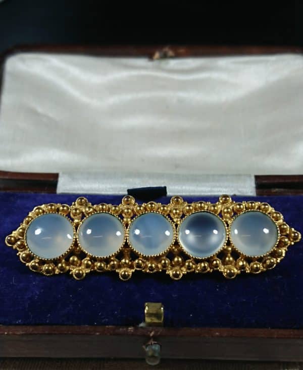 Antique genuine Moonstone brooch, pin