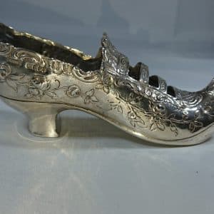 Antique Solid Silver Shoe 1880