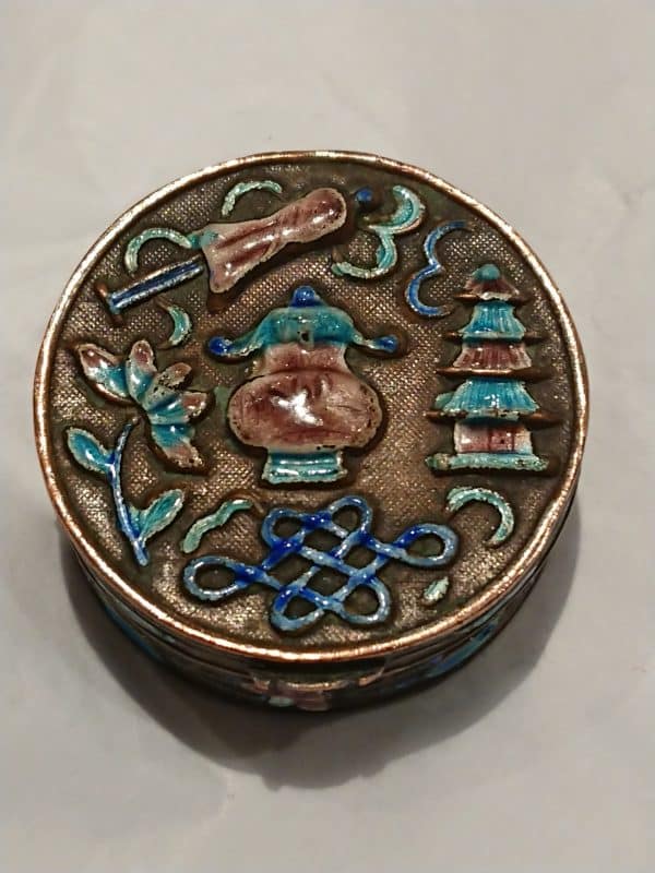 Antique Chinese cloisonne box