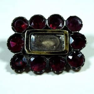 Antique Amethyst Mourning Brooch