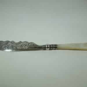 silver mother of pearl butter knife