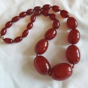 Chery Amber Bakelite Beads