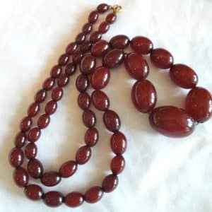 Cherry Amber Bakelite Beads