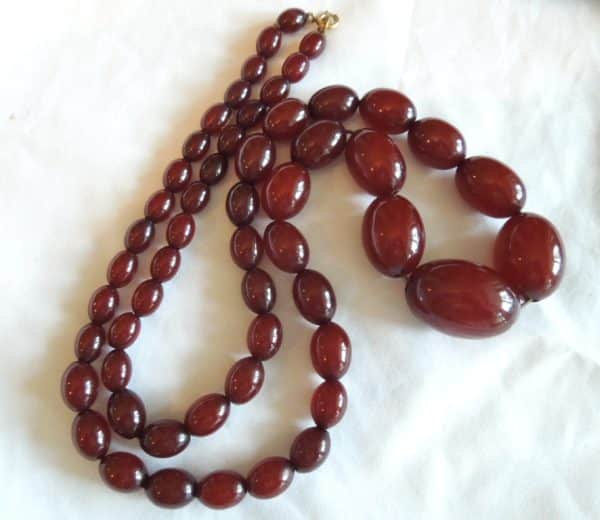 Cherry Amber Bakelite Beads