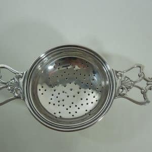 Solid Silver Tea Strainer and Bowl