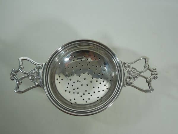 Solid Silver Tea Strainer and Bowl