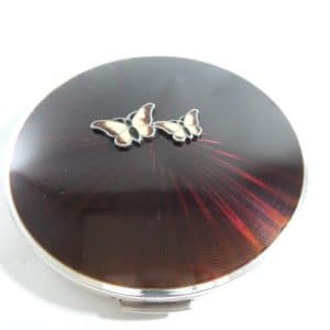 Stratton Enamel Butterfly Powder Compact