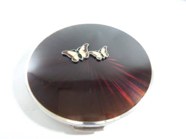 Stratton Enamel Butterfly Powder Compact