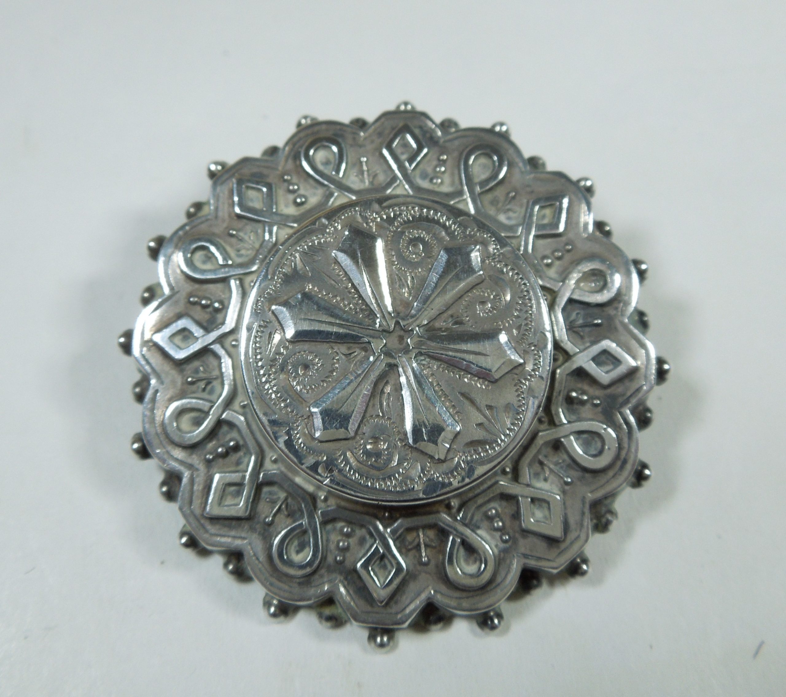 Victorian Silver Brooch Pin