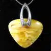 Silver set Polish Butterscotch Amber Pendant and Chain