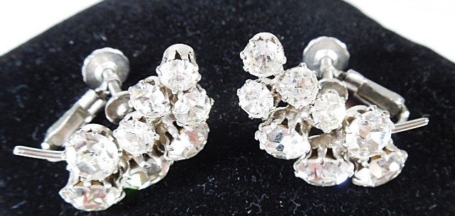 Diamante Screw Back Earrings - Image 3