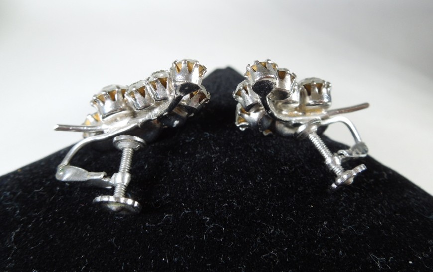 Diamante Screw Back Earrings - Image 5